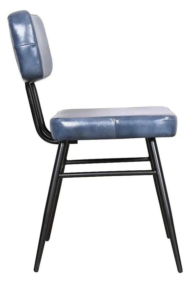 Clearance - Louise Blue Leather Dining Chair - Brand New Item