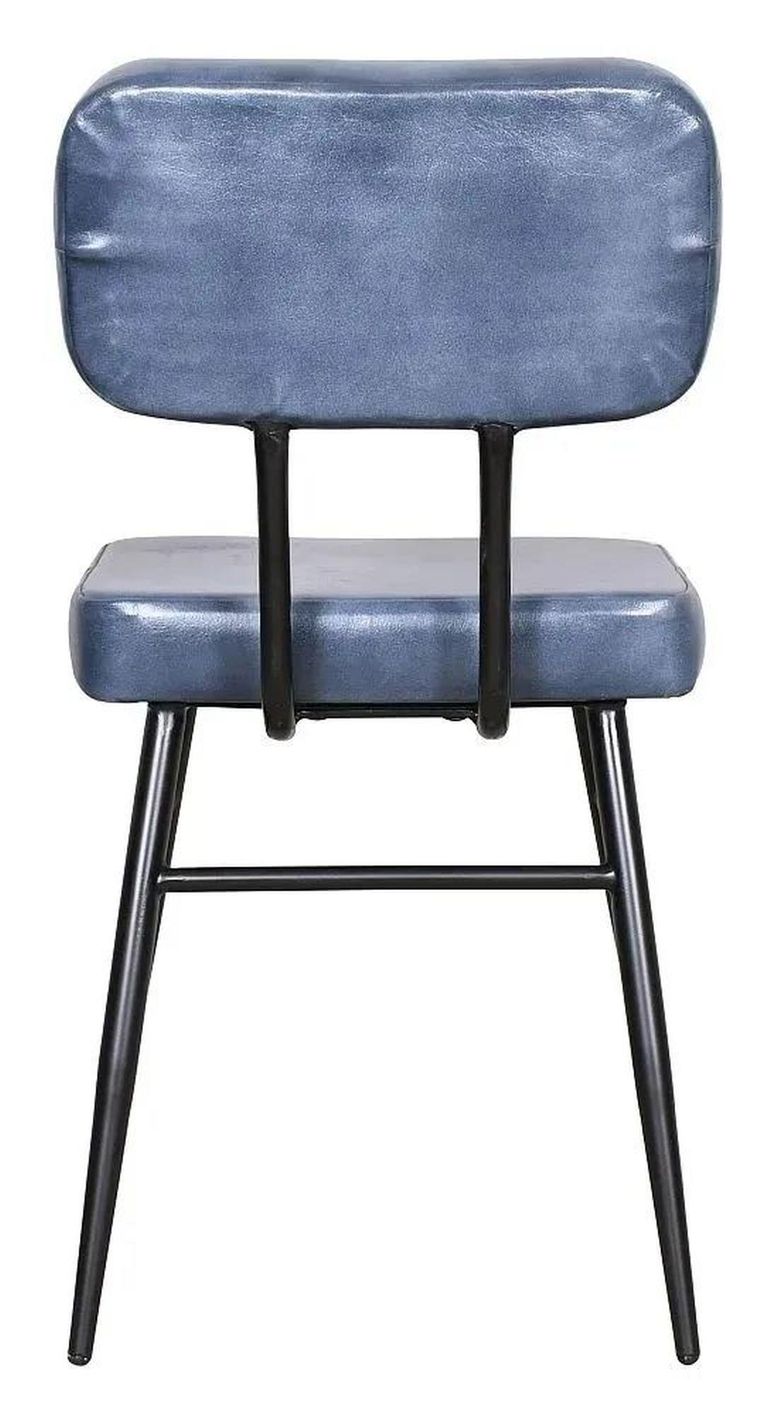 Clearance - Louise Blue Leather Dining Chair - Brand New Item