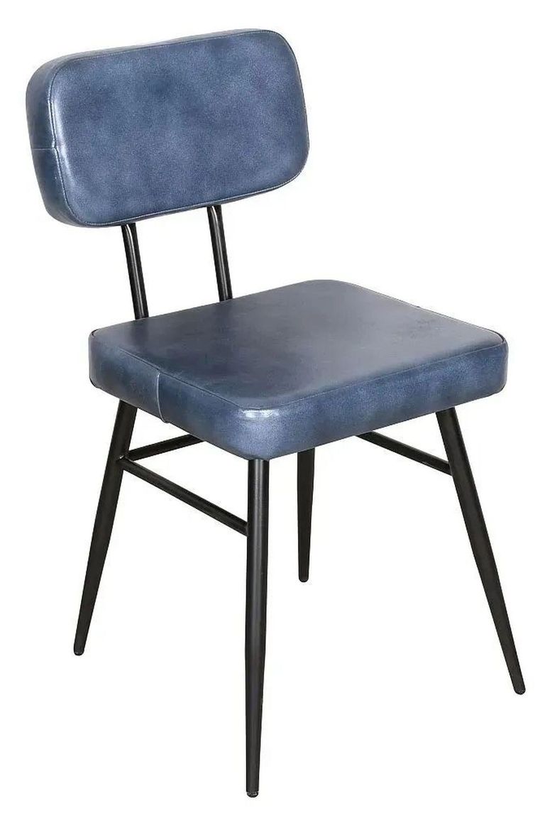 Clearance - Louise Blue Leather Dining Chair - Brand New Item