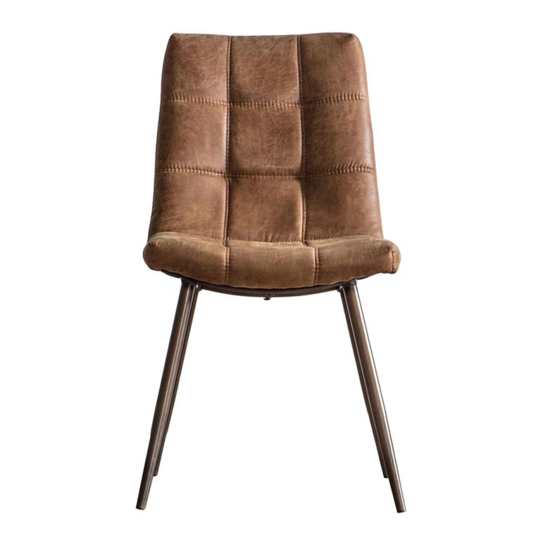 Clearance - Set of 6 Darwin Brown Leather Dining Chair - A230/31/32