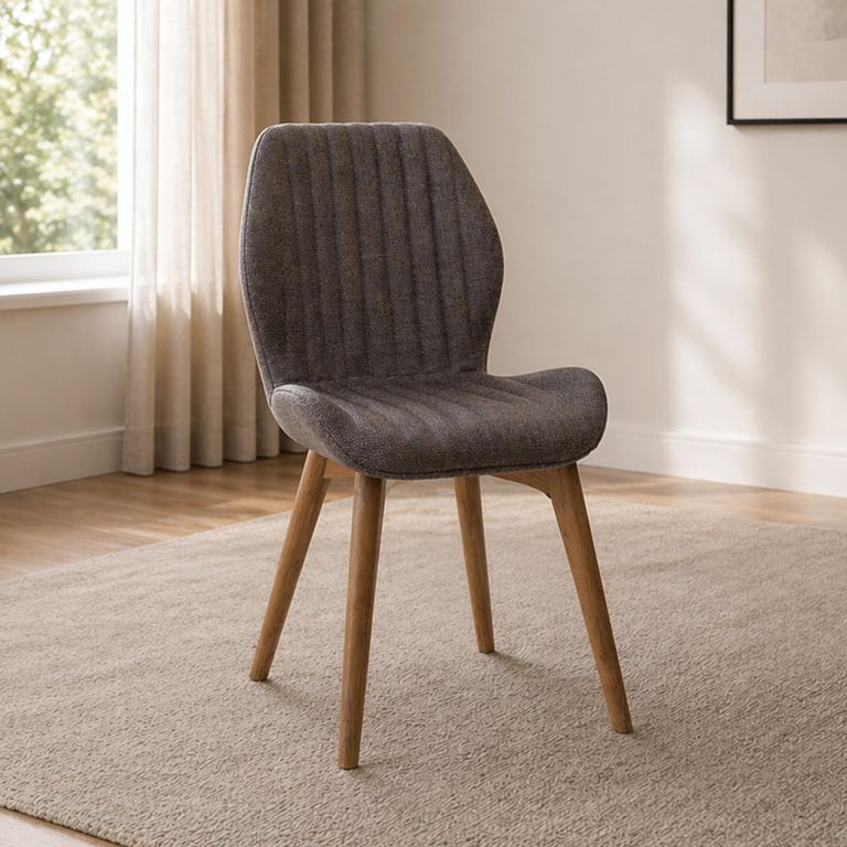 Dawson Dining Chairs - Set of 2 - Fabric - Grey