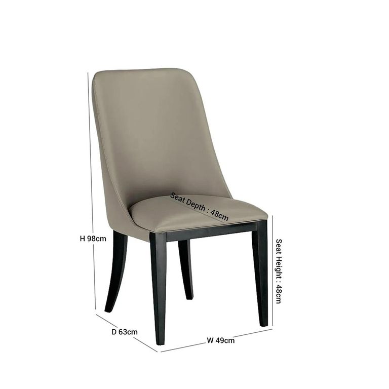 Flavia Dining Chair - Nabuk Leather - Variation Available