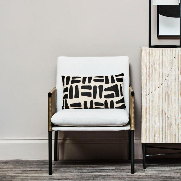 Gilden Dining Armchair - White Fabric