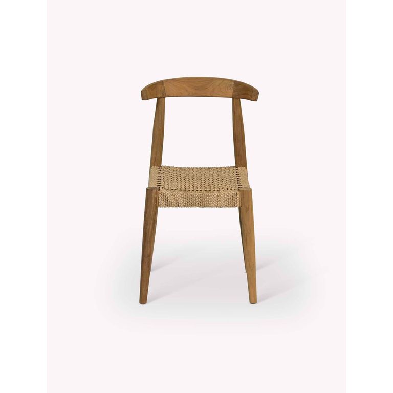 Hawthorne Outdoor Dining Chair Set of 2 Natural Teak Wood