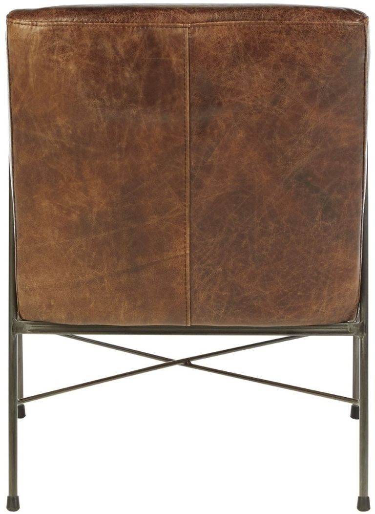 Hoxton Dining Chair - Brown Leather
