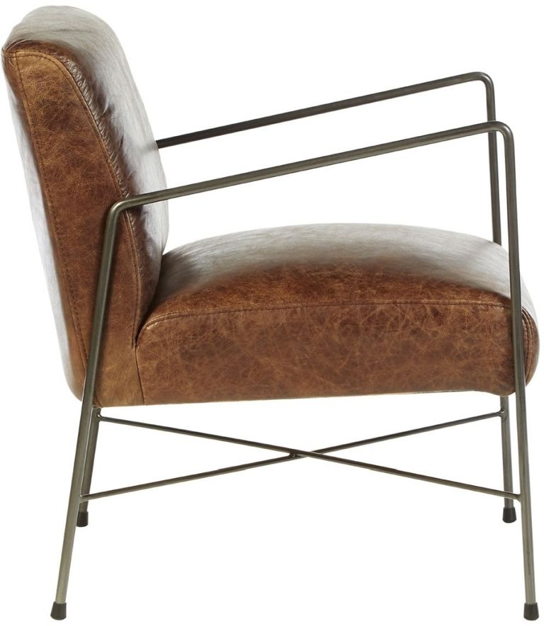 Hoxton Dining Chair - Brown Leather