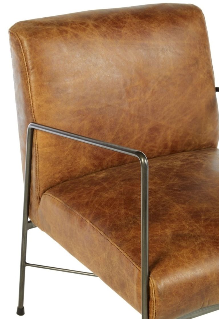 Hoxton Dining Chair - Light Brown Leather