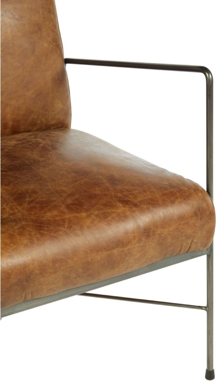 Hoxton Dining Chair - Light Brown Leather
