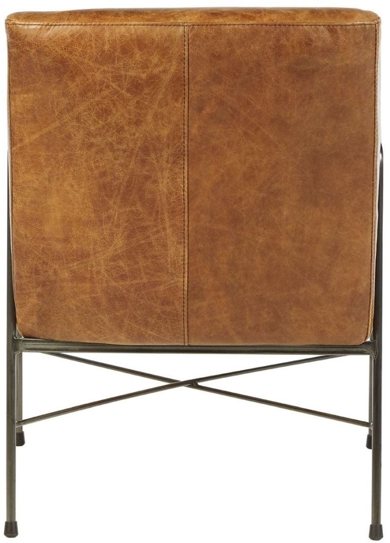 Hoxton Dining Chair - Light Brown Leather