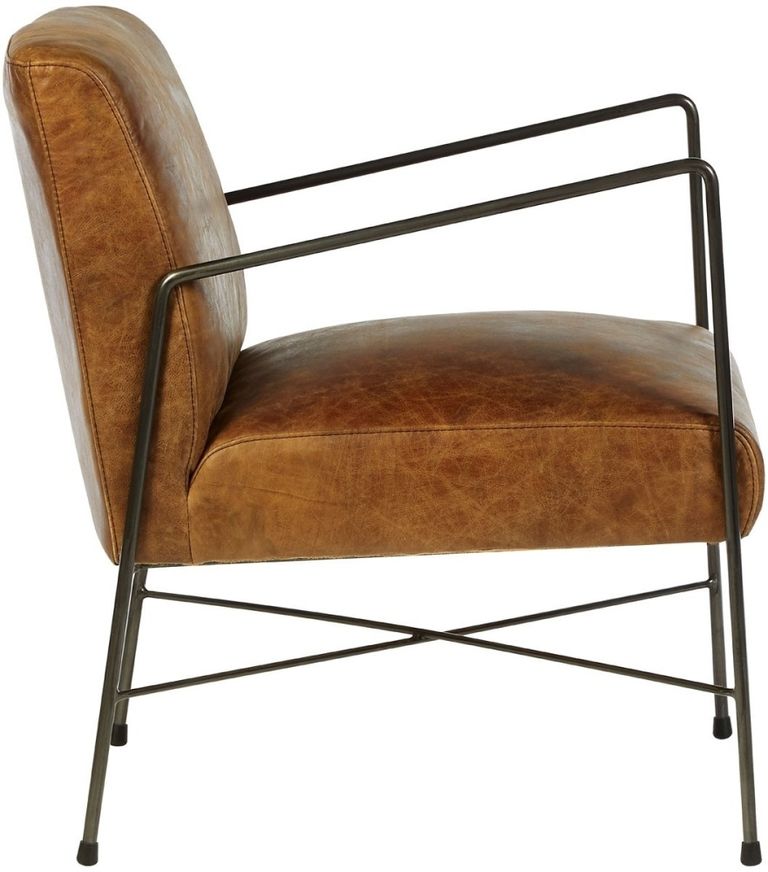 Hoxton Dining Chair - Light Brown Leather