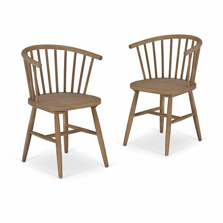 Landrake Curved Back Dining Chair Set of 2 Natural