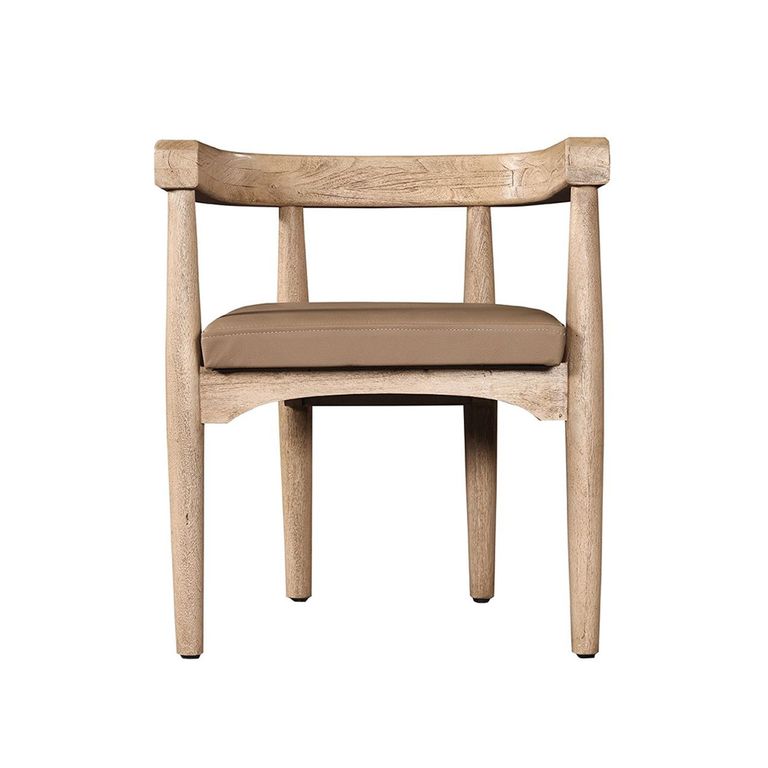 Arena Dining Chair - Natural Acacia Wood - Curved