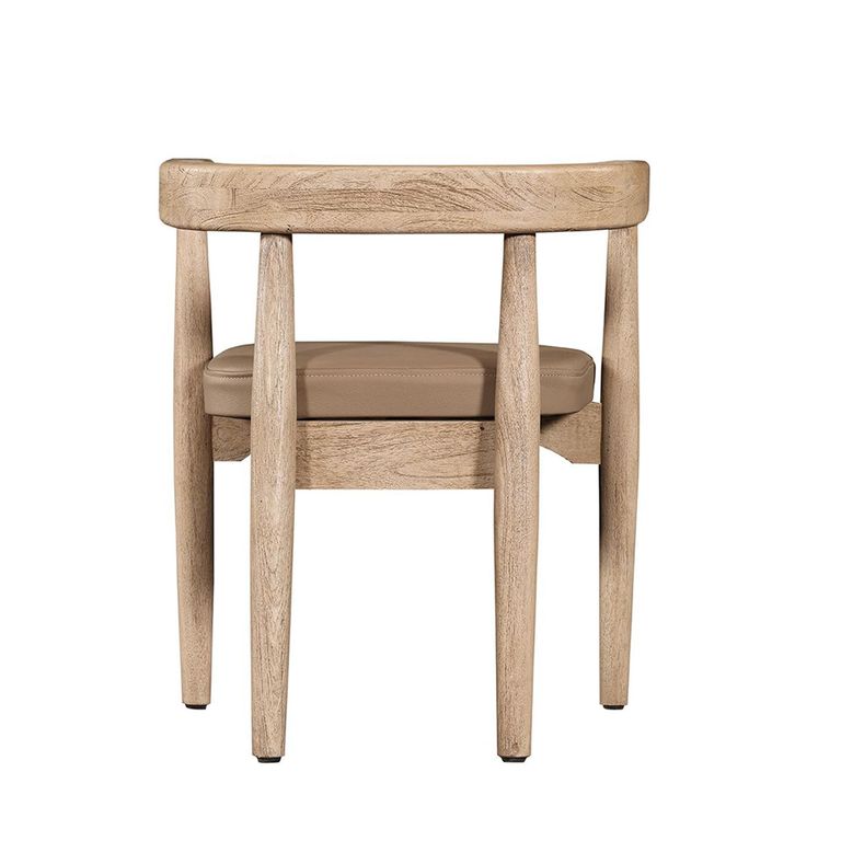 Arena Dining Chair - Natural Acacia Wood - Curved