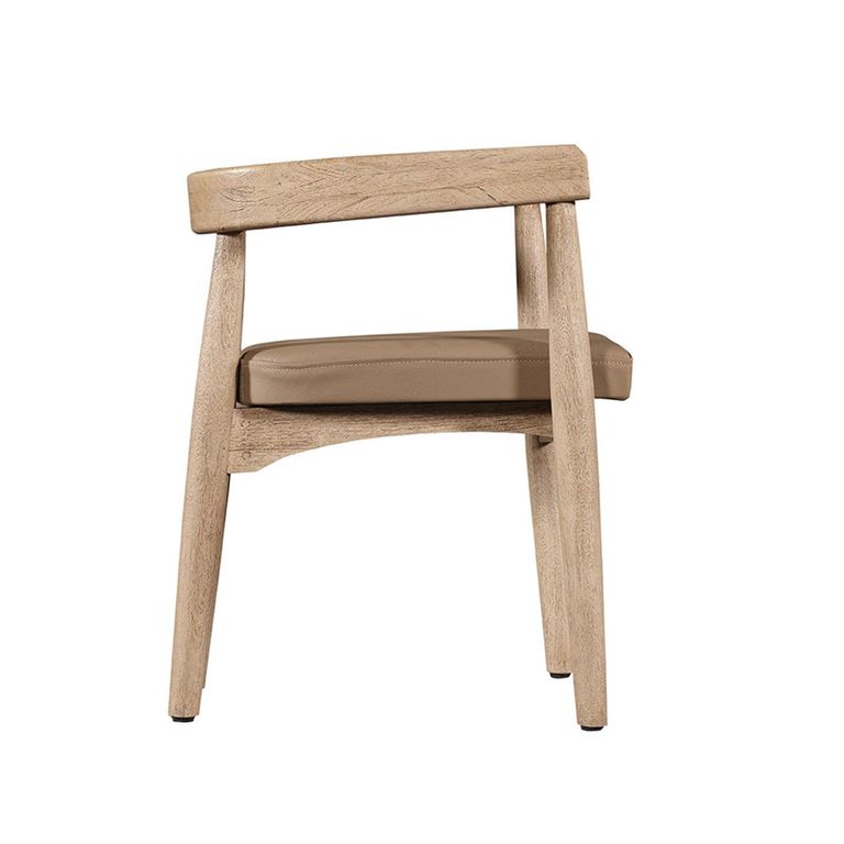 Arena Dining Chair - Natural Acacia Wood - Curved
