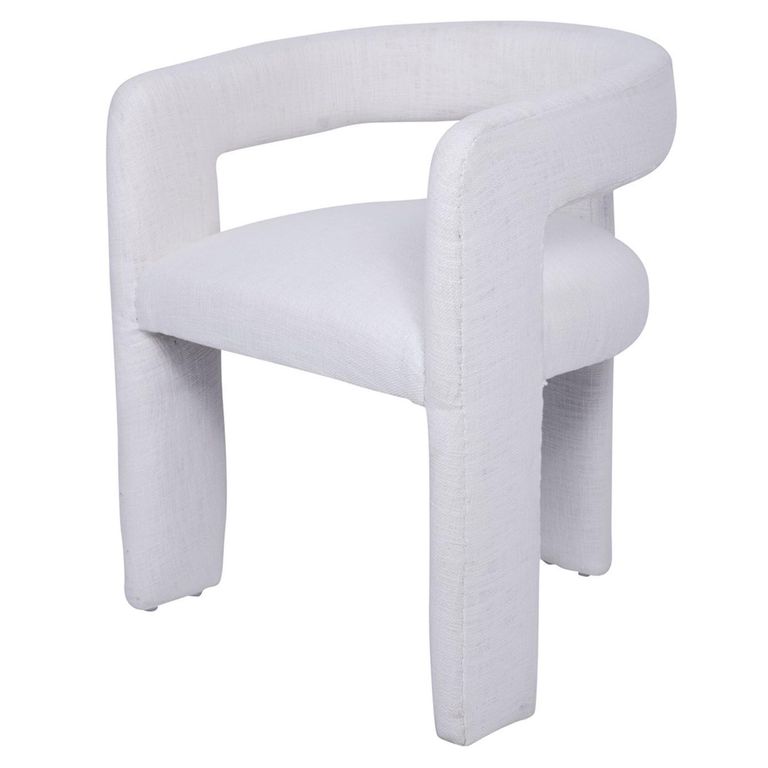 Fully Upholstered Dining Armchair - Ivory