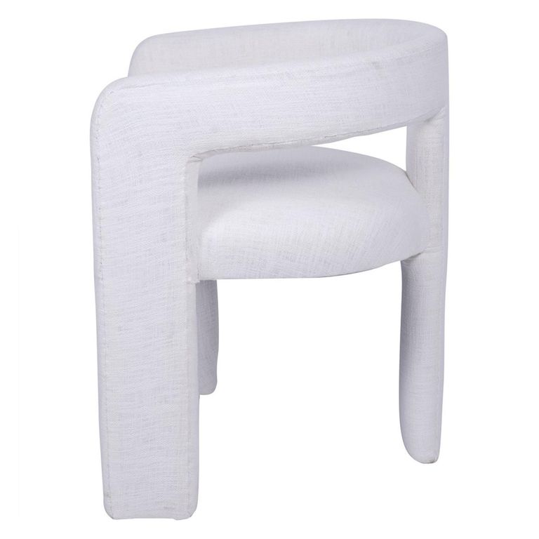 Fully Upholstered Dining Armchair - Ivory