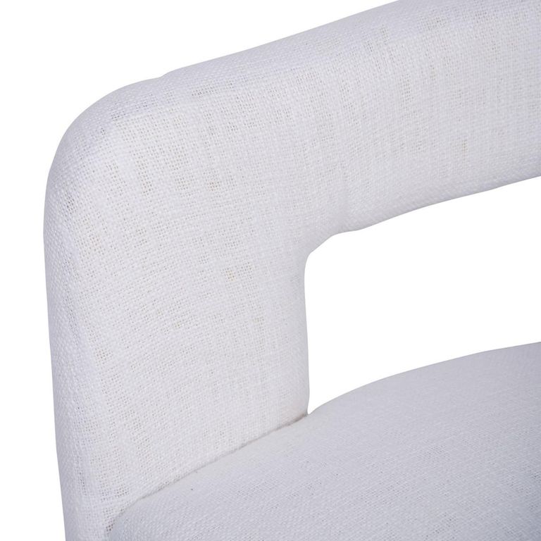 Fully Upholstered Dining Armchair - Ivory