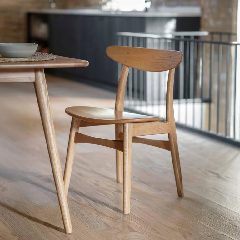 Longcot Dining Chairs Set of 2 Natural