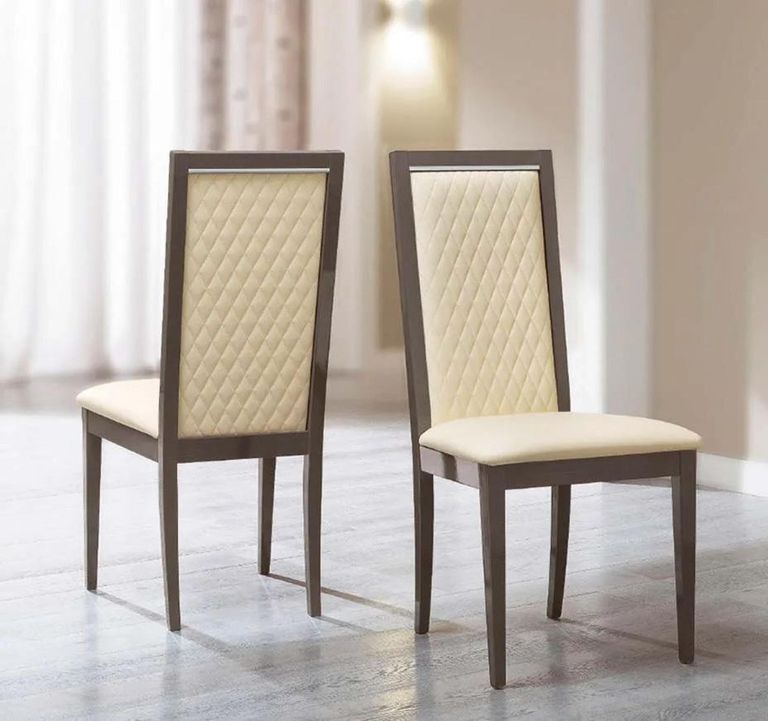 Platinum Dining Chair - Rombi - Ivory Upholstered