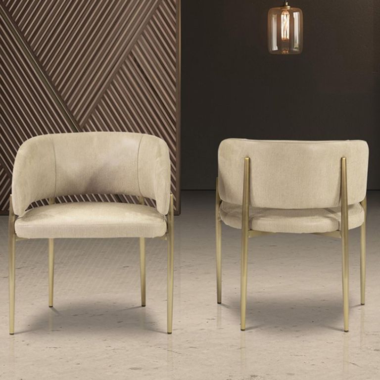 Molly Dining Chair - Curved Fabric - Variation Available