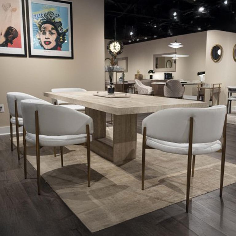 Molly Dining Chair - Curved Fabric - Variation Available