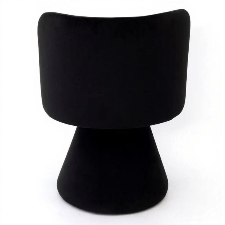 Pimlico Black Fabric Swivel Tub Dining Chair