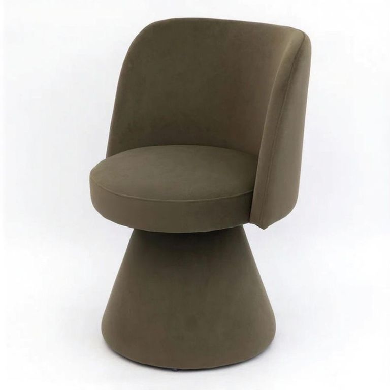 Pimlico Moss Green Fabric Swivel Tub Dining Chair