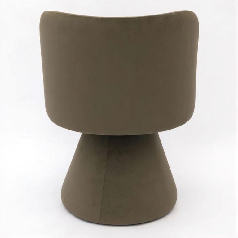 Pimlico Moss Green Fabric Swivel Tub Dining Chair