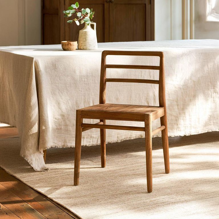 St Mawes Outdoor Dining Chair Set of 2 Natural Reclaimed Teak Wood