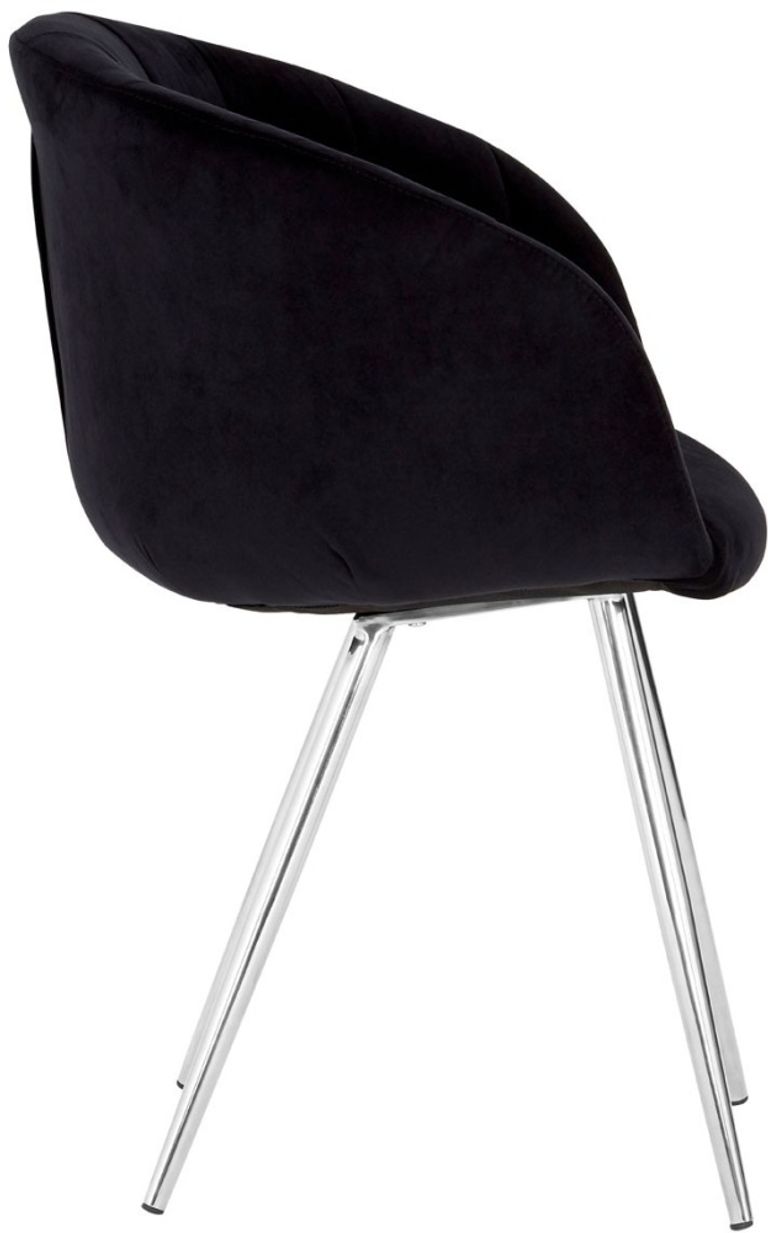 Vogue Dining Chair - Black Velvet Fabric