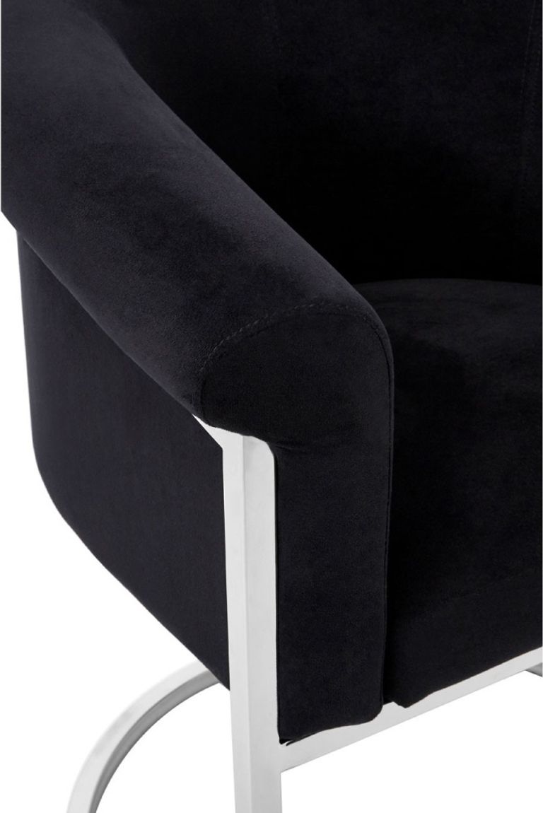 Vogue Dining Chair - Luxe - Black Velvet Fabric