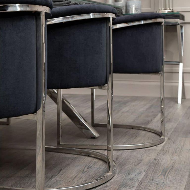 Vogue Dining Chair - Luxe - Black Velvet Fabric