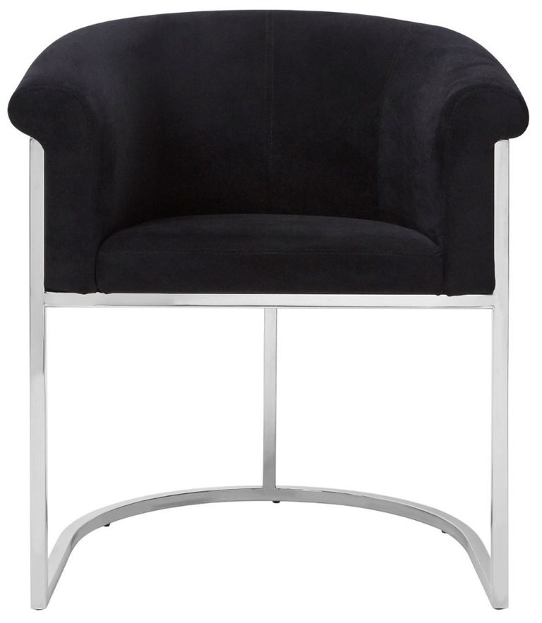 Vogue Dining Chair - Luxe - Black Velvet Fabric
