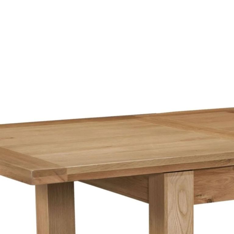 Appleby Extending Dining Set - 4 Seater - 120cm-153cm - Oak - with 4 Toulouse Chairs - Black Faux Leather Seat Pad