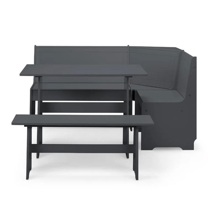 Newport Corner Dining Set - 4 Seater - 109cm - Dark Grey