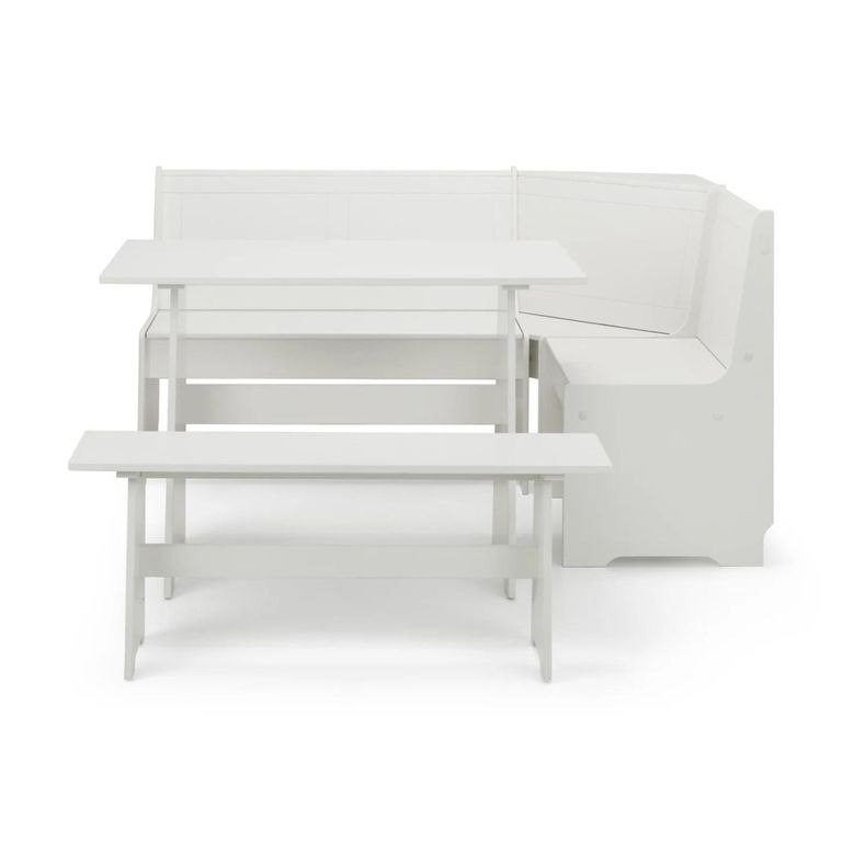 Newport Corner Dining Set - 4 Seater - 109cm - White