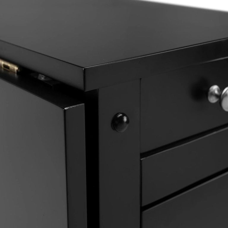 Savoy Gateleg Dining Set - 4 Seater - 120cm - 4 Chairs - Black