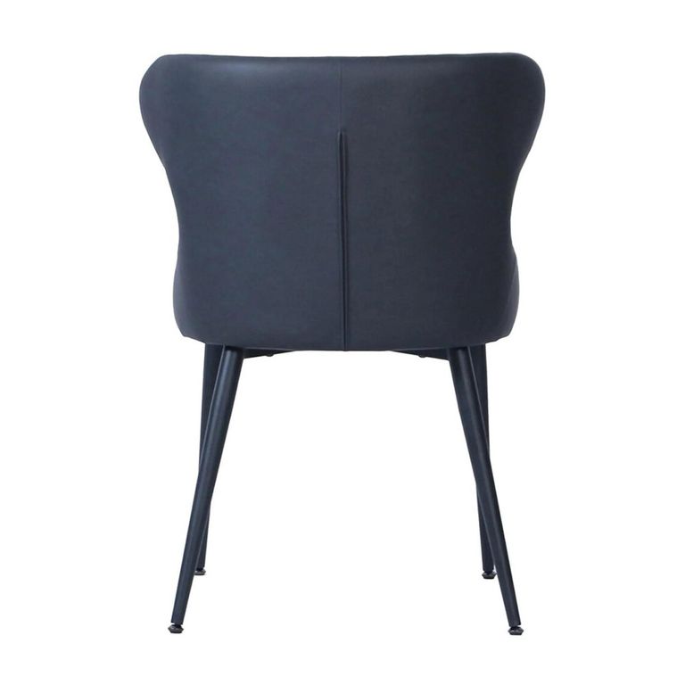 Newton Dining Set - 6 Seater - 180cm - Smoked Glass and Natural - 6 Langley Grey Faux Leather Chair