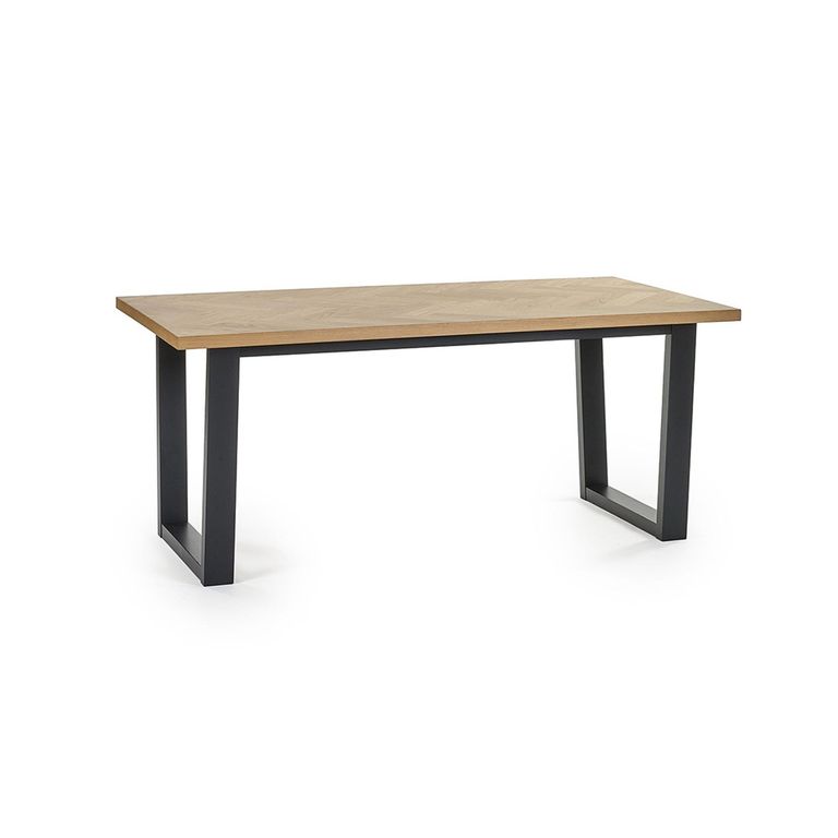 Hilton Dining Set - 180cm - 6 Seater - Herringbone - 6 Chairs - Oak