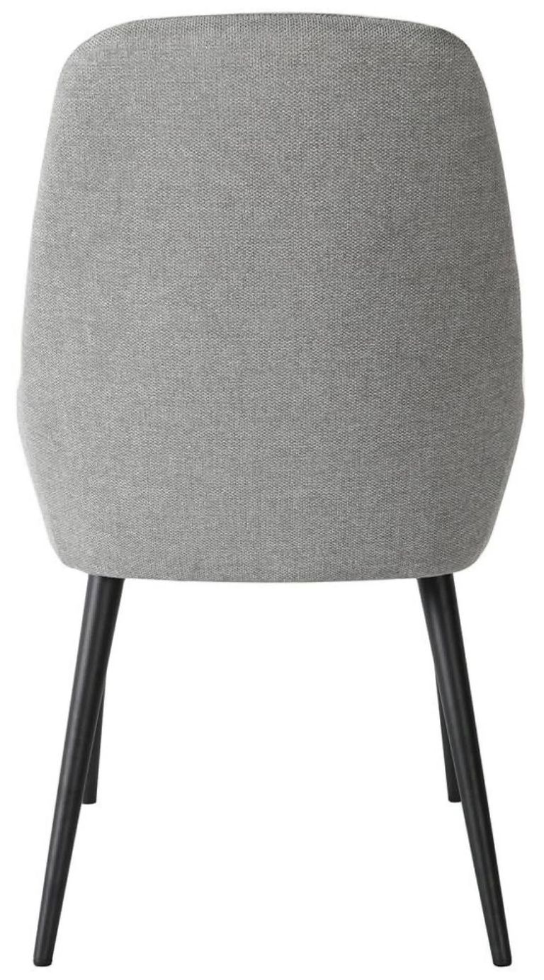 Vernal Dining Set - 4 Seater - 130cm - Grey Sintered Stone - 4 Claflin Grey Fabric Chair