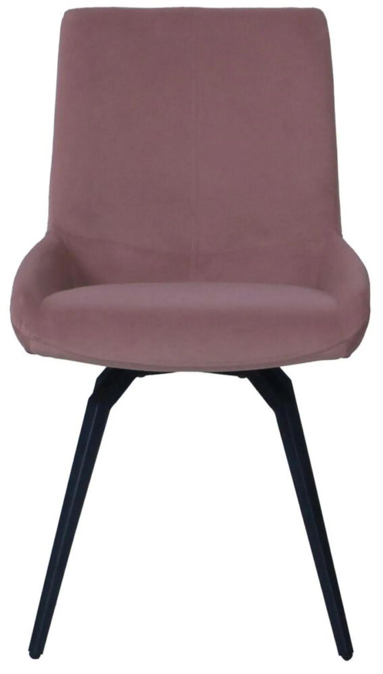 Vernal Extending Dining Set - 4-8 Seater - 140cm-200cm - Grey Sintered Stone - 4 Malcom Pink Fabric Swivel Chair