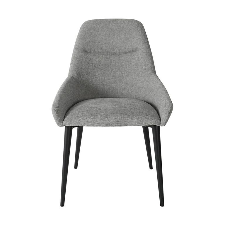 Vernal Extending Dining Set - 4-8 Seater - 140cm-200cm - Grey Sintered Stone - 4 Claflin Grey Fabric Chair