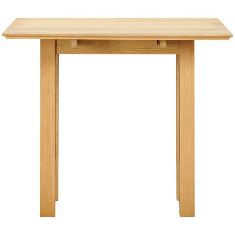 Arlington Dining Set - 4 Seater - 90cm - Oak - with 4 Slatted Back Dining Chairs