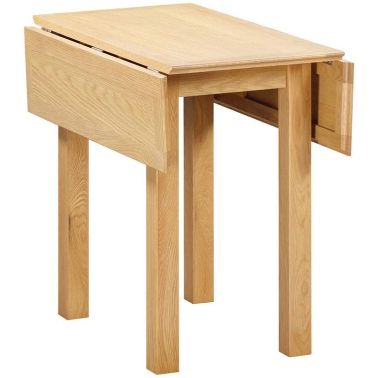 Arlington Dining Set - 4 Seater - 90cm - Oak - with 4 Slatted Back Dining Chairs