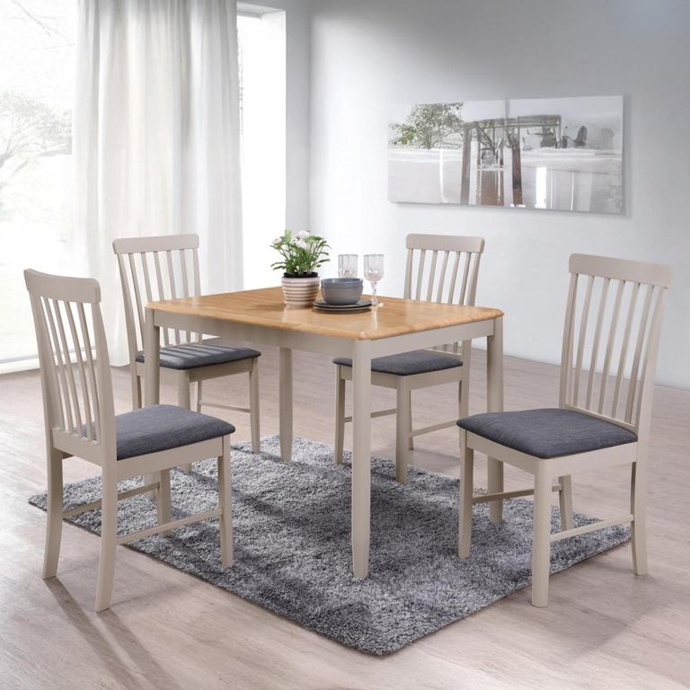 Altona Dining Set - 4 Seater - 110cm - Oak and Grey