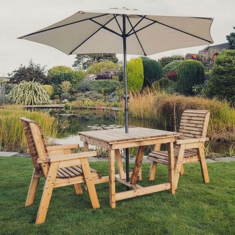 Churnet Valley Redwood 2 Seater Garden Bistro Set