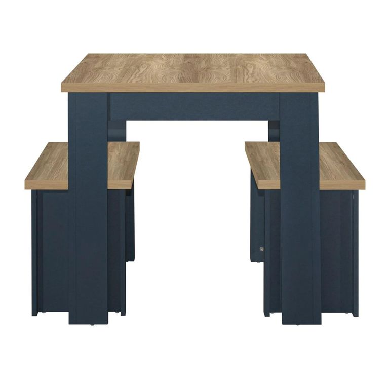 Clearance - Highgate Dining Set - with 2 Bench - Navy Blue Painted - FSS16500