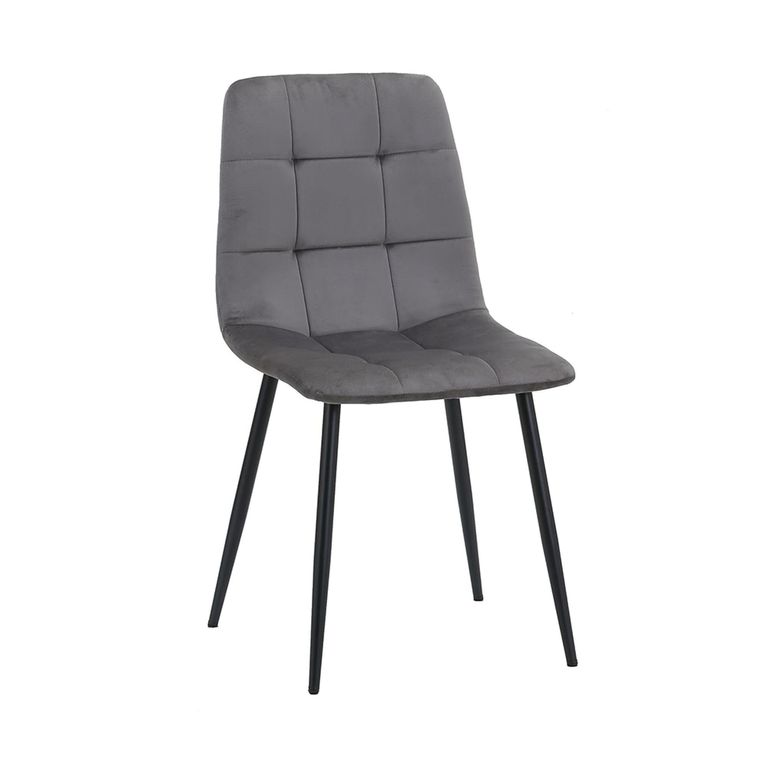 Axel Oval Dining Set - 6 Seater - 160cm - with 2 Grey Chairs and 1 Bench - Black Fluted