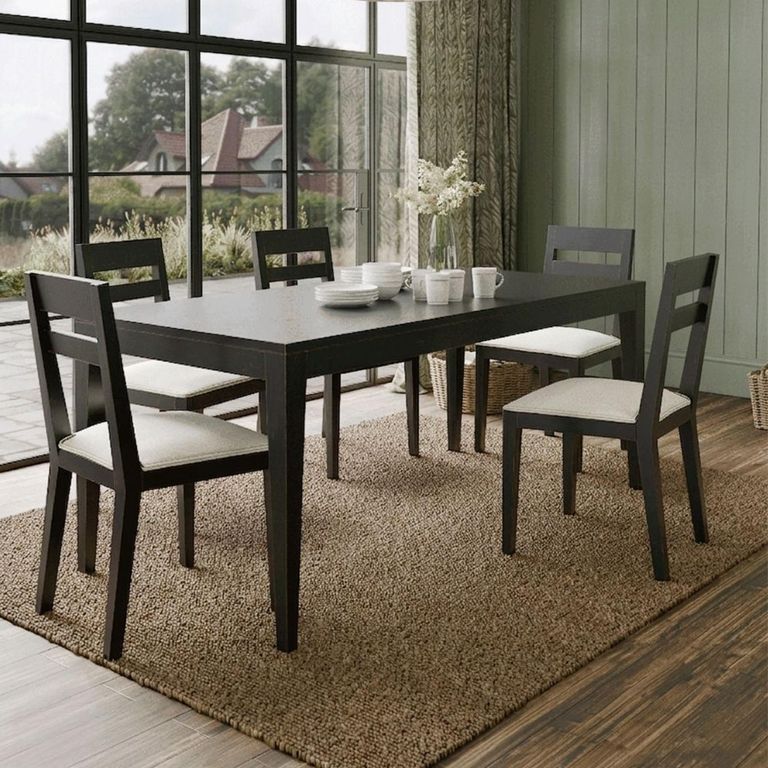 Barwick Dining Set - 180cm - 6 Seater - Charcoal - 6 Chairs
