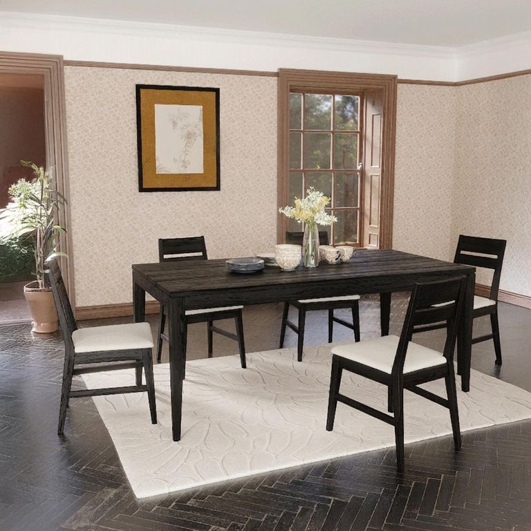 Elmhurst Dining Set - 6 Seater - 180cm - Black - 6 Chairs
